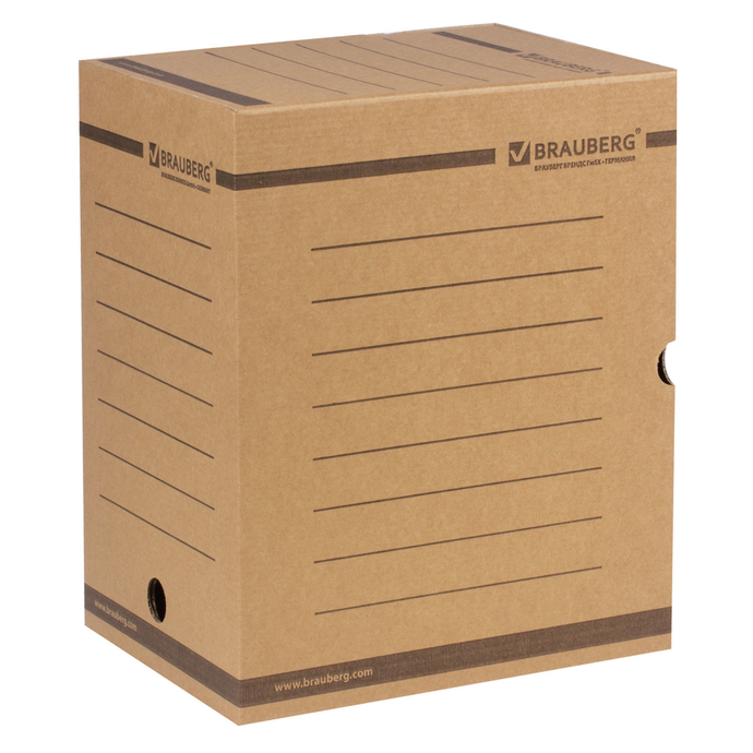 Короб архивный с клапаном А4 (260х325мм), 200мм,до1800л,плотн, микрогофрокартон,BRAUBERG,126510