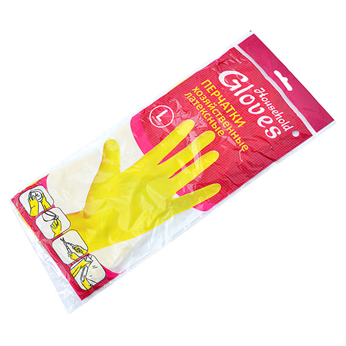 Перчатки резиновые Gloves L  повышенной эластичности