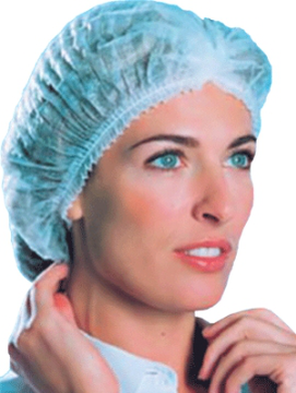 Шапочка Шарлотта нетк, голубая 100 шт/уп