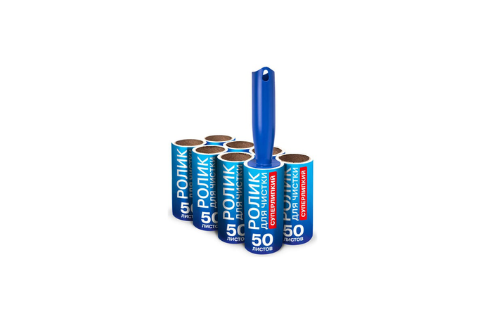 Ролики для чистки одежды и удал. ворса + 8 смен. блока по 50 л. Лайма 608384