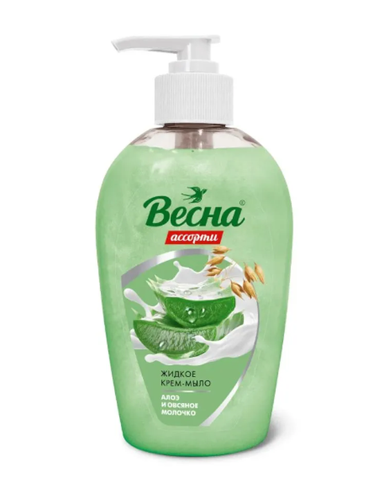 МЖ крем-мыло 'ВЕСНА Ассорти' алоэ и овсяное молочко 280 мл арт. 5098