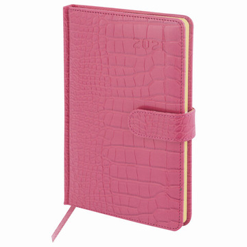 Ежедневник датированный 2021 А5 BRAUBERG Party, кожзам, розовый