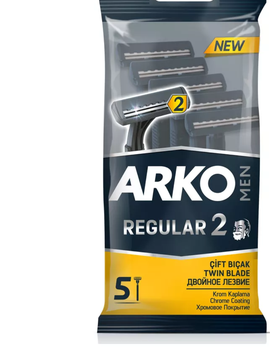 ARKO Black ОДНОРАЗОВ станок REGULAR  2 лезвия (5 шт.) *12*24