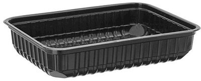 Контейнер прямоугольный 500 мл 179*132*37 мм, черн ПП (крышка 17-1966)*500