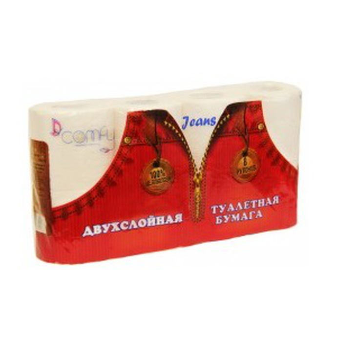 Туалетная бумага Comfy "Jeans"  2-сл. 8 рул./вл.6