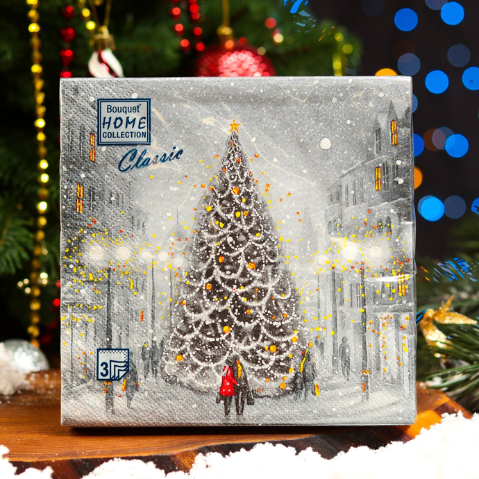 Салфетки 20л, Bouquet Home Collection Classic, 3хсл., "Волшебная ночь"/12 Омега