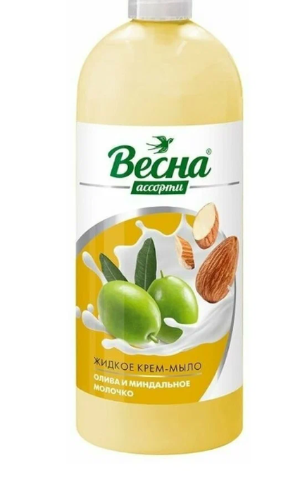 Жидкое крем-мыло «Весна» олива и миндальное молочко, 850 г. дозатор арт. 5233