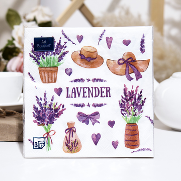 Салфетки Art Bouquet  "Прованс" 33х33 , 3 слоя .20л/вл.12