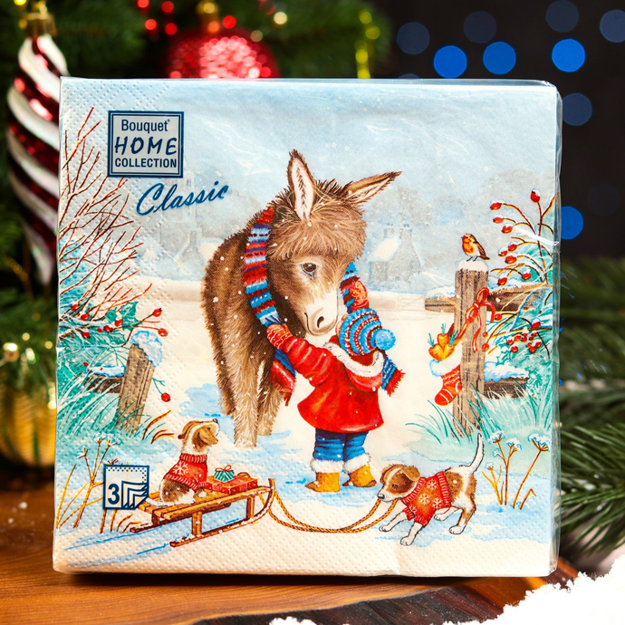 Салфетки 20л, Bouquet Home Collection Classic, 3хсл., "Любимый друг"/12
