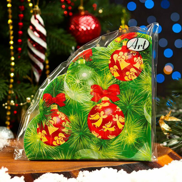 Салфетки Ф32см, 3 слоя, 12л Art Bouquet Rondo "Украшения на новогоднюю ель", 3-сл/15