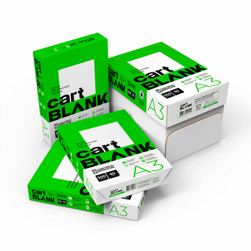 Бумага офисная БОЛЬШОГО ФОРМАТА(297х420), А3, 80г/м2, 500л, марка С, CARTBLANK, Россия, 146%(CIE)