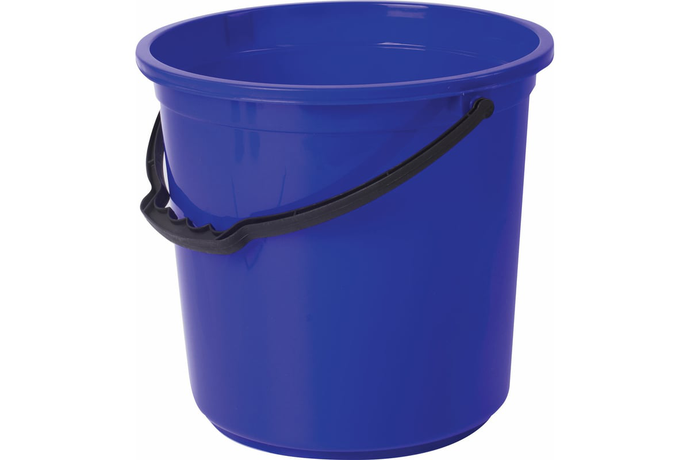 Ведро 12л, без крышки, пластиковое, пищевое, с узором, цвет синий, мерная шкала, LAIMA