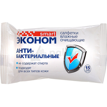 Салфетки влажные 15 шт, антибак /120