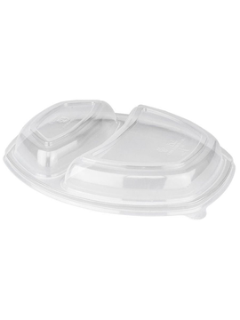 Крышка к контейнеру СПК-257-2 ланч-бокс 2х-секц.прозр.Стирол 10/70