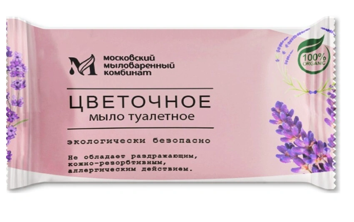 Мыло туалетное 100 гр Цветочное в цв.обертке ММК