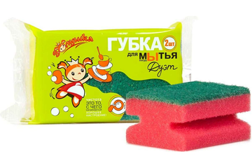 Губка для посуды  "Золушка" Дуэт Профильная, 2 шт