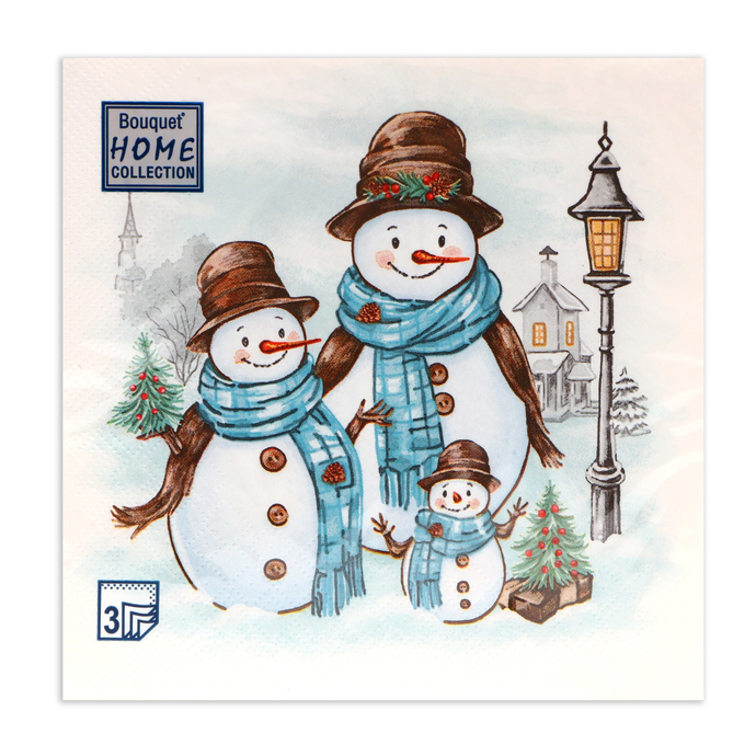 Салфетки 20л, Bouquet Home Collection Classic, 3хсл., "Дружная семья"/12