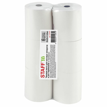 Чековая лента ТЕРМОБУМАГА 80мм (диаметр 66мм, длина 60м, втулка 12мм) к-кт 6 шт