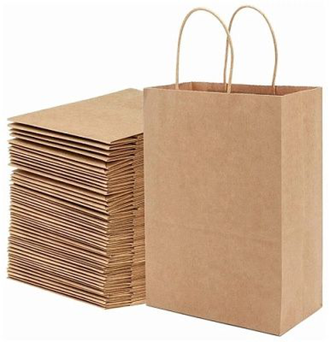 Пакет бумажный с кручеными ручками 240*140*280 крафт/250