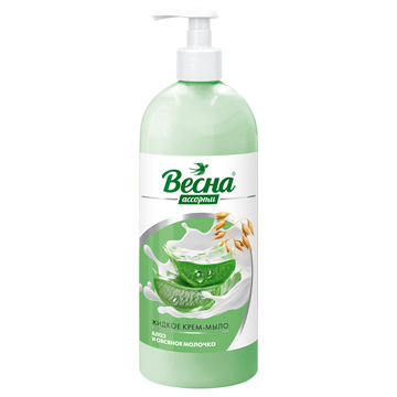 Жидкое крем-мыло «Весна» алоэ и овсяное молочко, 850 г. Дозатор арт. 5234