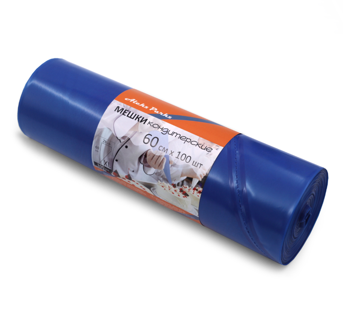 Кондитерский мешок 60 см, 100шт/рул синий