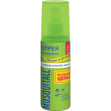 MOSQUITALL Спрей "Универсальная защита" от комаров 100 мл,  *6*24