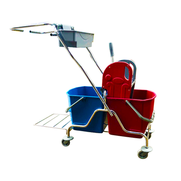 Тележка уборочная 2*20 л с держателем мусорного мешка и контейнером Eco-Fors B315