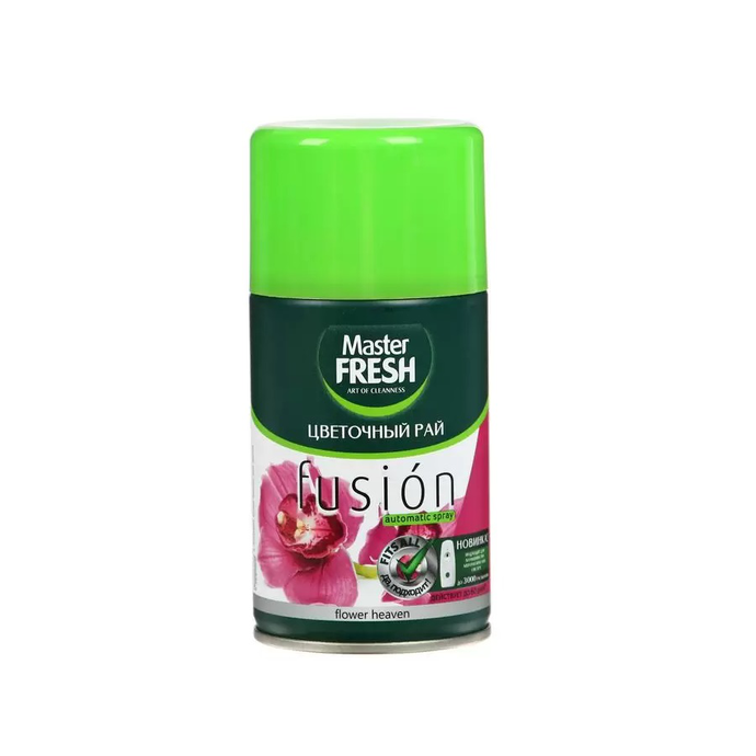 Мастер Фреш MFRAF-TO освежитель воздуха - сменный баллон для авт спрея Цветочный рай 250 мл(С)