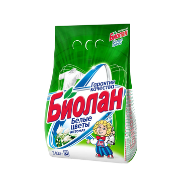 СТИР-Й ПОРОШОК БИОЛАН БЕЛЫЕ ЦВЕТЫ АВТОМАТ М/У 2,4 КГ 1*4