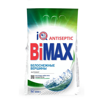 СТИР-Й ПОРОШОК BIMAX БЕЛОСНЕЖНЫЕ ВЕРШИНЫ AUTOMAT М/У 3 КГ 1*4