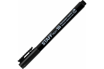 Маркер перманентный STAFF Profit PM-105, ЧЕРНЫЙ, тонкий металлический наконечник 0,5 мм, 152170