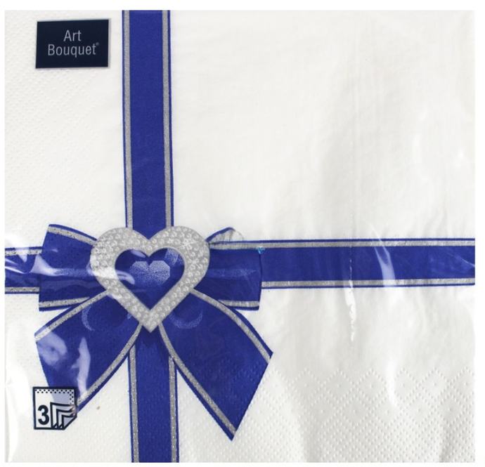 Салфетки бумажные декоративные Art Bouquet 33*33, 3хсл, 20шт. "Подарок с любовью-2" /12