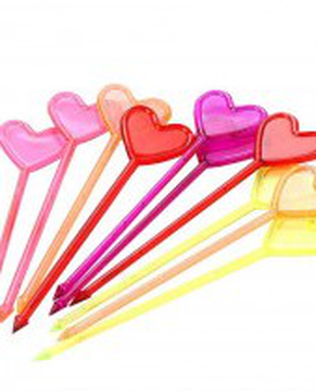Пика пластик "Сердце"/250 шт