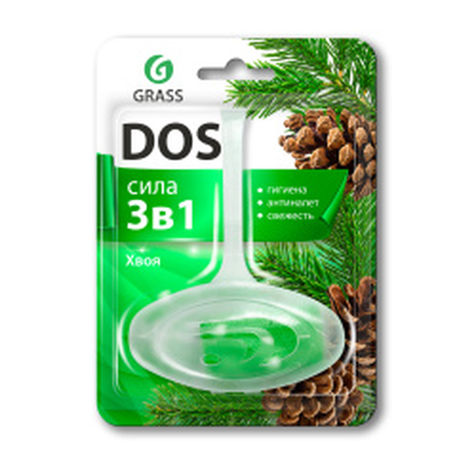 Подвесной блок для унитаза GRASS DOS 3 в 1 "Хвоя" (24 шт/уп)