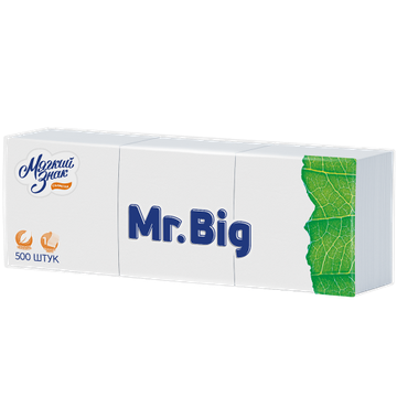 Салфетка Ь знак "Mr.Big" 500  л.(белая)/вл.10 С213