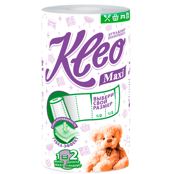 Полотенца бум. Kleo Maxi 2-сл. 1 рул./вл.18 С168 FSC