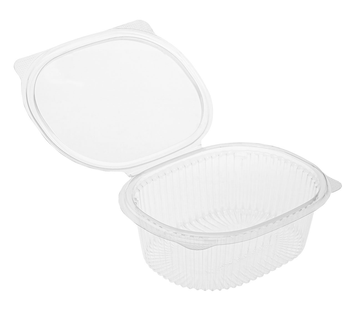 Контейнер с неразъемной крышкой 500 мл 159*130*55 мм РКС 500/1 овальный *660шт/кор.