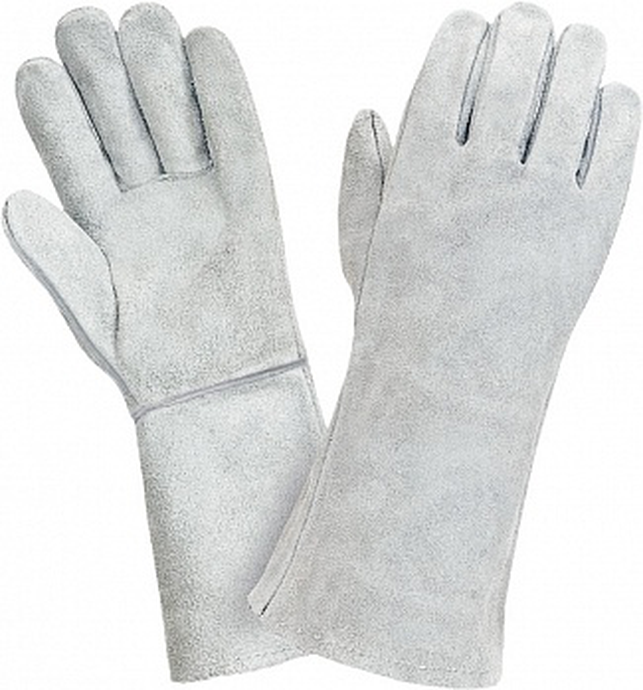 Краги спилковые пятипалые эконом металлург