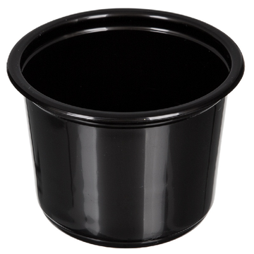 Контейнер с крышкой СпК-115 500мл одноразовый круглый черный ПП пластик