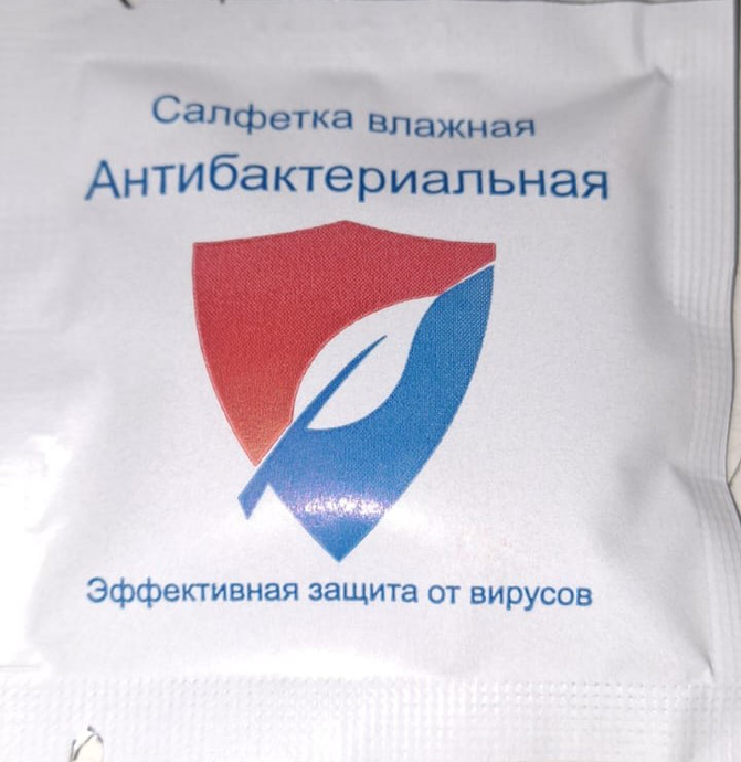 Салфетка влажная в инд .упак."Антибактериальная" 60*60/1000шт