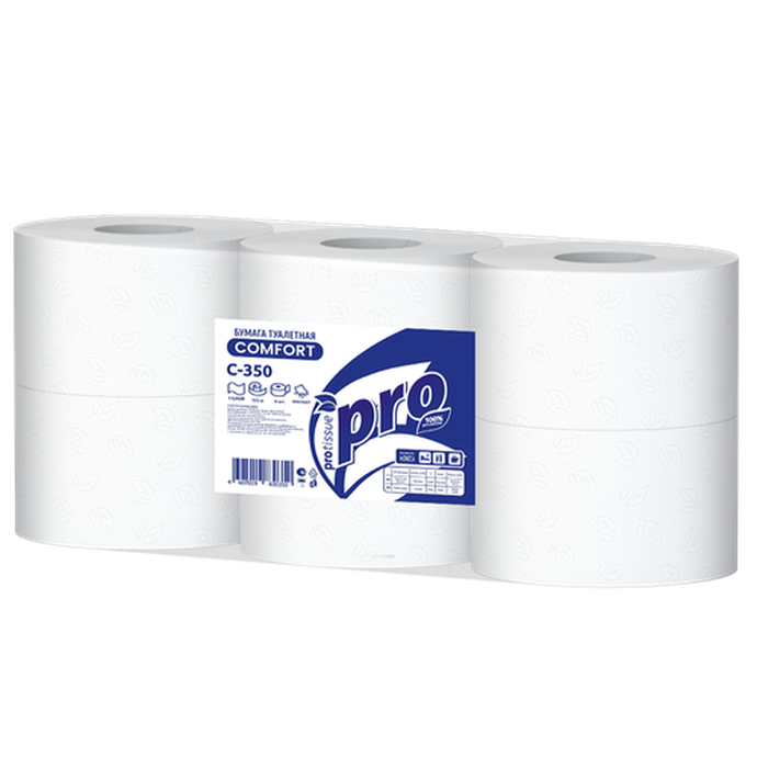 Бумага туалетная PRO 1 слой 525 м/ 6 вл  С350