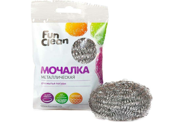 Мочалка/пос Fun Clean металл.спираль 1 шт*60 шт