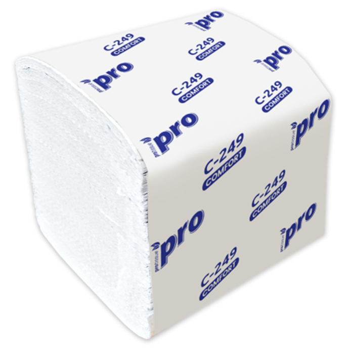 Туалетная бумага 2сл листовая 250л/уп (белая)