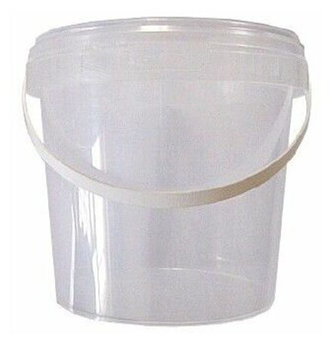 Ведро пищевое круглое с крышкой и к/з 2л. Д=170мм. Высота 120 мм прозр. БСВ х100