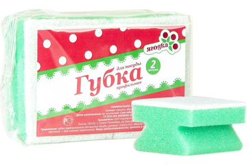 Губка для посуды Ягодка Профильная, 2 шт.