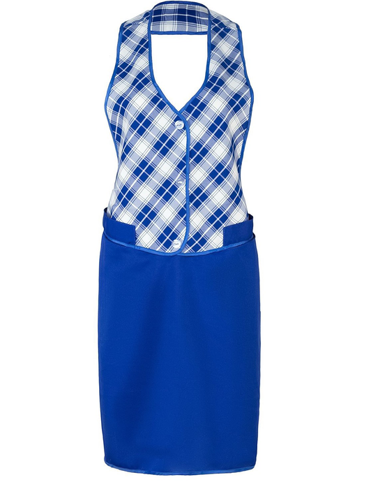 Фартук "Габардин", большой размер (василек)