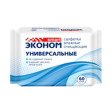 Эконом smart №60 влажные салфетки очищающие универсальные/вл.30