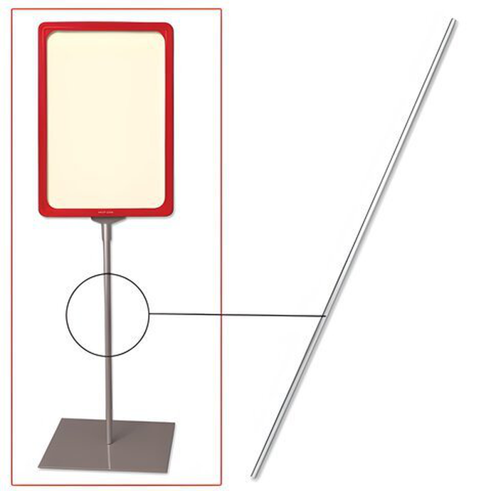 Трубка для сборки напольной стойки под рамку POS, высота 1200 мм, диаметр 9 мм