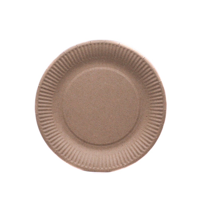 Тарелка бумажная d18 см крафт картон /500 шт, кор