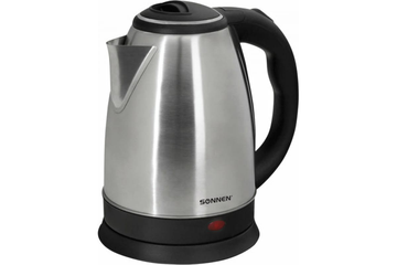 Чайник SONNEN KT-115, 1,5 л, 1500 Вт, закрытый нагревательный элемент, нержавеющая сталь, серебр.